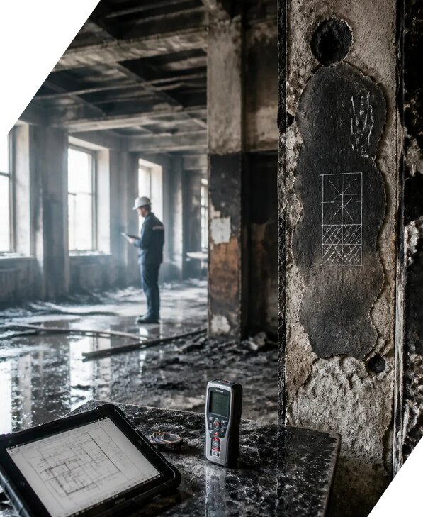 Обследование зданий после пожара в Полевской от 15398 р. | ЭкспертизаРоссия