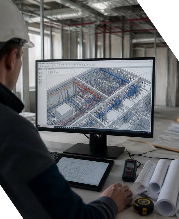 Создание BIM модели инженерных сетей для объектов в Полевской